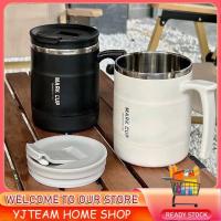 ??Ready Stock?? 400ML Mark Coffee Mug with Spoon 304 Stainless Steel Portable Thermal Vacuum Insulated Travel Office Cup