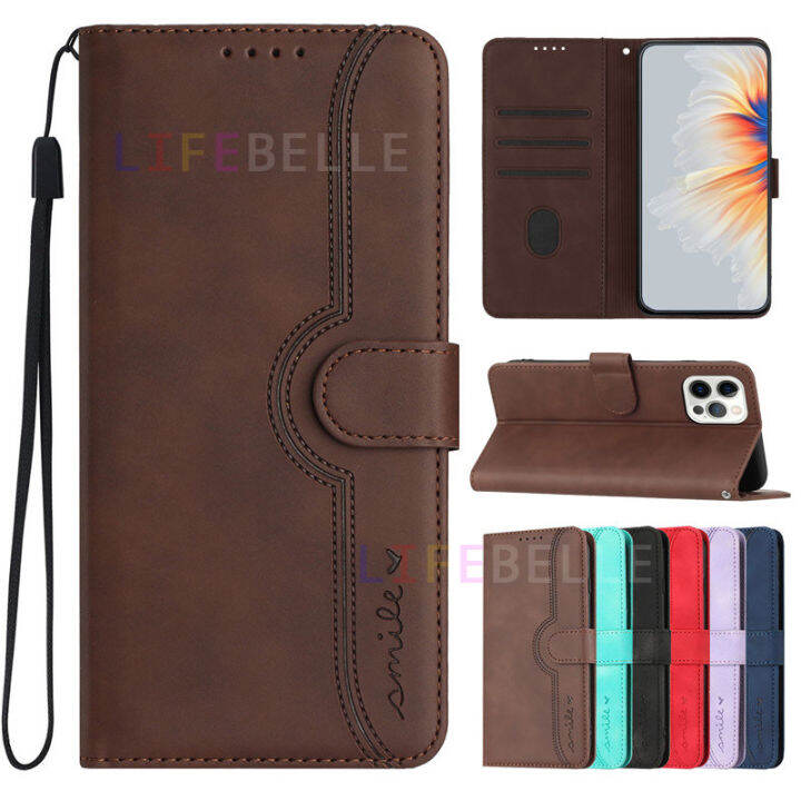 For iPhone 14 Pro Max 13 12 11 Pattern Strap Leather Stand Card Wallet Flip  Case