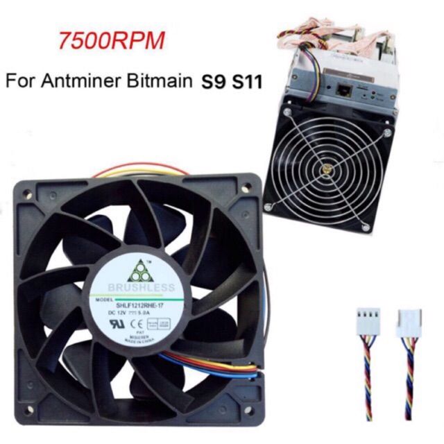 7500rpm-dc12v-5-0a-brushless-miner-cooling-fan-green-ring-miner-fan-for-antminer-bitmain-s11-t15-s9-t9-whatsminer-m20s-m21s