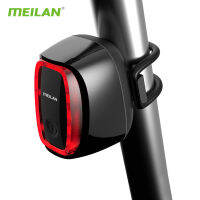 Meilan ไฟท้าย X6ระบบเหนี่ยวนำอัจฉริยะ,ปลายจักรยานเบรคไฟท้ายชาร์จ Usb จักรยานเสือภูเขาอุปกรณ์เสริมไฟเตือน Gehcbk