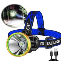 【lz】♛✳  Farol de LED portátil recarregável impermeável super brilhante lanterna montada na cabeça tocha para pesca caminhadas camping