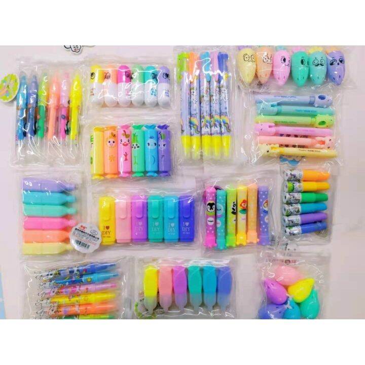 Mini kawaii cute highlighter sets（6pcs.per set) Lazada PH