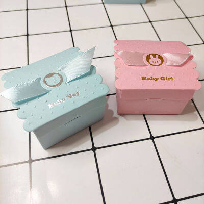 European Baby Boy Girl Party Angel Candy Boxes Baby Shower Favors Baby Birthday Party Sweet Box Chocolate Bag Box