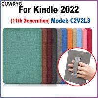 CUWRYG ที่พยุงมือ เคสอัจฉริยะแบบสมาร์ท พัก/ตื่นอัตโนมัติ หนังพียู เคสป้องกัน C2V2L3 มืออาชีพอย่างมืออาชีพ กันกระแทกและกันกระแทก 6นิ้ว e-reader Folio COVER สำหรับ Kindle 11TH Gen 2022 ครอบคลุมเต็มรูปแบบ