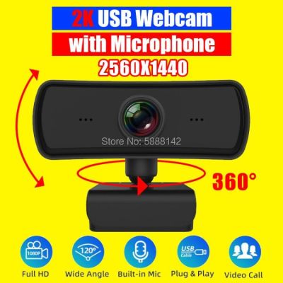 ▪♙ Webcam 1080p 60fps Web Camera For Pc Computer 360 USB Camara Cover 4k 2k Kamerka Internetowa Desktops Autofocus Kamera Microphon