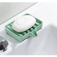 High Quality 1PC Bath Foam Storage Box PP Sponge Drain Tray Holder Wheat Bathroom Toilet Kitchen Rack Soap Holder Food Storage  Dispensers