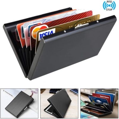 （Layor wallet） 1Pc Card Holder MenBlocking Straightbag Anti-Scan Credit Card Holder Thin Case Small Male Purses
