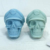 Halloween Candle Making Supplies Silicone Mold For Aromatherapy Candles Skeleton Head Candle Mold Halloween Aromatherapy Candle Mold One-eyed Skull Candle Mold