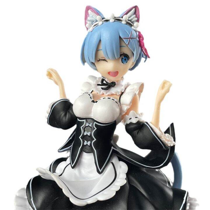 re-zero-เริ่มต้นชีวิตในอีกโลกหนึ่ง-rem-nekomimi-ver-รูปพีวีซีคอลเลกชันฉากอะนิเมะของเล่นรุ่น-b-rinquedos-ตัวเลขของขวัญ