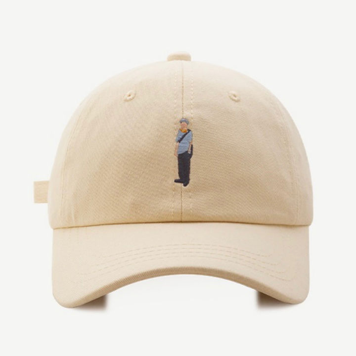 หมวกเบสบอลปักลายการ์ตูนสำหรับผู้หญิงหมวกเดินทางหลากสีคุณภาพสูงหมวกแก๊ปโผล่ผ้าฝ้ายสำหรับผู้ชาย