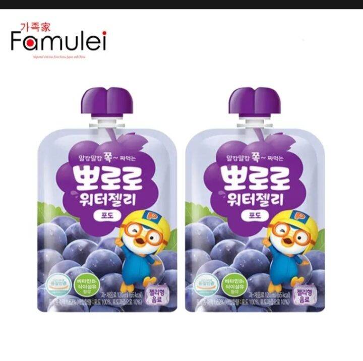 Paldo Pororo Water Jelly Juice Grape/ Peach Flavor 120ml | Lazada PH