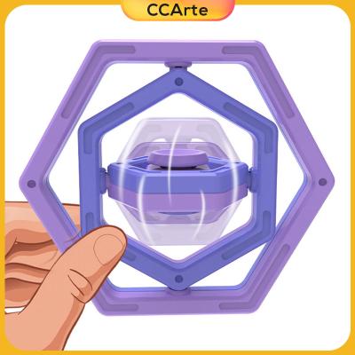ของเล่นไจโรสโคปนิ้ว CCArte น้ำหนักเบาสำหรับเด็กและผู้ใหญ่ของขวัญสำหรับการพักผ่อนกลางแจ้งเวลาสีม่วง