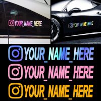 【CC】 Custom Your User Name Text Sticker for Instagram Logo Personalized Car Window Stickers Vinyl Customization Decal