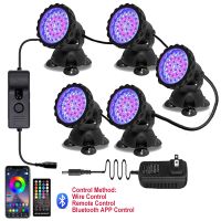 ﺴ APP Remote RGB Underwater Lights Waterproof Outdoor Garden Landscape Spotlights for Home Party Swimming Pool Aquarium Pond Lamp