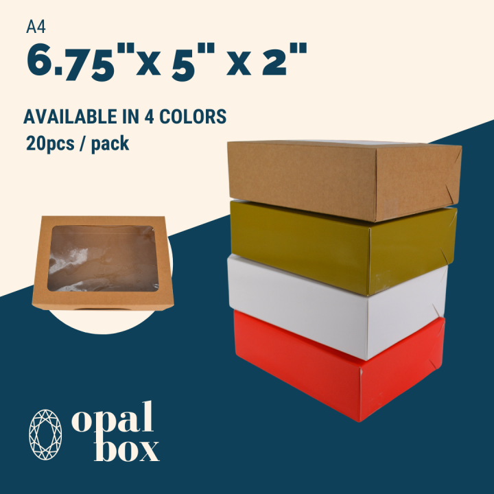 Opalbox 6.75x5x 2 Pastry Box Brownie Box Laminated Lazada PH