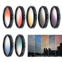 52mm Camera Filter Adjustable Gradient Color Filter Cell Phone Mobile Camera Lens Grad Filter Accessories Protect Lens Filters