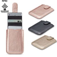 New Design 5 Card Pockets Phone ID Card Holder Men Women Fashion PU Leather Wallet Card Holder Bag Adhesive Case Pouch Card Holders