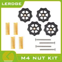 【Booming】 Mongo MALL LERDGE 3D เครื่องพิมพ์ Hotbed อะไหล่ M4 Nut + สปริง + สกรู Leveling Kit CR-10 Ender3 Twist Nuts แพลตฟอร์มสกรูสอบเทียบอุปกรณ์เสริม