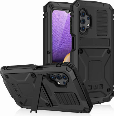 MIYIYQP MIYI for Samsung Galaxy A32 5G Case, Aluminum Metal Gorilla Glass Waterproof Shockproof Military Heavy Duty Sturdy Protector Cover Hard Case for Samsung Galaxy A32 5G (A32 5G, Black) Black A32 5G
