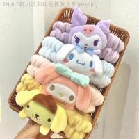 【hot】✑✓▣  Kawaii Headband para Meninas Kuromi Cinnamoroll Melody Anime Bonito De Pelúcia Maquiagem Lavagem Acessórios de Cabelo Presentes