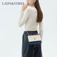 【LADY&amp;YIMEI】กระเป๋าหนังแท้2023หลากหลายใหม่กระเป๋าสะพายข้างสตรีความรู้สึกขั้นสูงกระเป๋าสะพายไหล่กระเป๋าสี่เหลี่ยมขนาดเล็ก