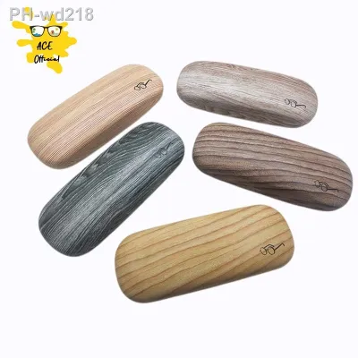 Random Color Portable Glasses Case Hard Wooden Grain Spectacle Frame Box Reading Glasses Sunglasses Holder Storage Case