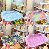 2023 Cloud Pattern Rolling Tray DIY Metal Tobacco Rolling Tray Cigarette Smoking Tray Herb Tobacco Tinplate Plate Grinder Tools Baking Trays  Pans