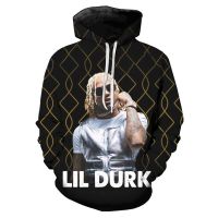 Sudaderas con capucha con estampado 3D de rapero Lil Durk para hombres y mujeres, Jersey informal de Hip Hop, sudaderas con capucha de ocio Harajuku, moda urbana, nuevo, 2023