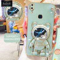 AnDyH Casing For Vivo Y85 V9 V9 Youth Y95 Y91 Y93 V11i Y97 Phone Case Cute 3D Starry Sky Astronaut Desk Holder with lanyard