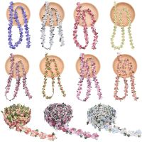 [HOT!] 2Yard Colorful Cherry Lace Fabirc Ribbon Embroidered Flower Lace Trim DIY Clothes Accessories Handmade Sewing Craft Wedding Deco