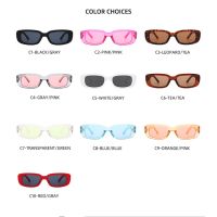 2021 European and American new small frame ins personality frame ink-shaped fashion sunglasses