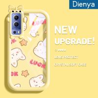 เคส Dienya สำหรับ VIVO Y72 5G Y52 5G Y75s 5G เคสการ์ตูนน่ารักดาวและแมวสีสันสดใสกันกระแทกเคสโทรศัพท์โปร่งใสที่น่ารักปลอกซิลิโคนป้องกันเลนส์กล้องมอนสเตอร์ที่น่ารัก