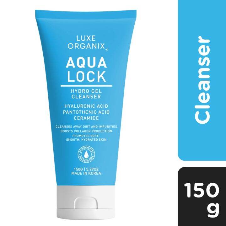 Luxe Organix Aqua Lock Hydro Gel Cleanser 150ml Lazada PH