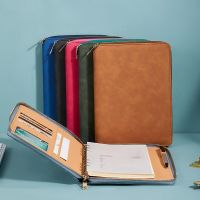 A5ประณีตคุณภาพสูงหนังธุรกิจกระเป๋าซิป Office หลวมใบใส่หนังสือ Notebook Planner Journal Custom Made ของขวัญ