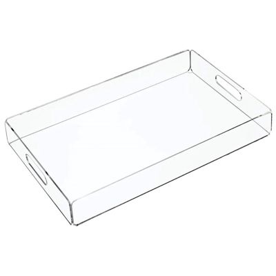 Transparent Acrylic Tray Acrylic Snack Plate Multifunctional Storage Plate Bathroom Towel Tray