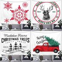 【CW】✹  Tapestry Truck Cedar Bedroom Festive Wall Backdrop Fabric Рождественский гобелен