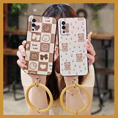soft shell simple Phone Case For OPPO A55 4G personality The New taste Back Cover texture hang wrist luxurious trend