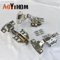 ♘▦ 304 Stainless Steel Hinge Damping Buffer Cabinet Door Hardware Folding Middle Bend Half Cover Spring Hydraulic Aircraft Hinge