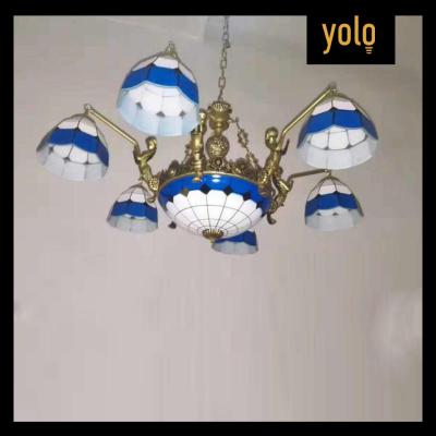 Yolo โคมไฟระย้าสห้องนอนไตล์นอร์ดิก 6+1 หัว ไม่แถมหลอดไฟ(D8135)