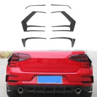 2PCS for Golf 7.5 MK7.5 Rline R400 2017-2019 Rear Bumper Splitter Canard Rear Spoiler Fog Lamp Trim Car Styling