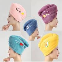 Double layer thickening Women Magic Microfiber Shower Hat Towel Bath Cap for Girl  Bathroom Dry Hair Cap Quick Drying Soft Hat Towels