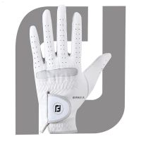 Golf Gloves Mens Lambskin Full Wear-Resistant FJ Golf Sports Ball Gloves Non-Slip Perforated Breathable