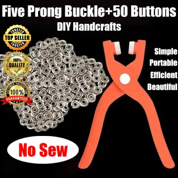 Cheap 50/100 Snap Fasteners Kit DIY Sewing Buttons Set Hand