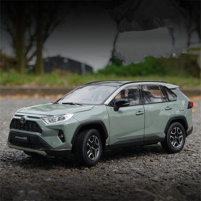 1:32 RAV4 SUV Alloy Car Model Diecast Metal Toy Vehicles Car Model High Simulation Sound and Light Collection Childrens Toy Gift