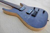 7สายกีต้าร์ไฟฟ้าสีดำเคลือบกับ Fretboard ชิงชัน,Ash Body,คอไม้มะฮอกกานี