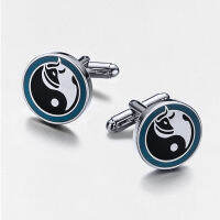 KFLK Design คุณภาพสูง Cufflinks สำหรับบุรุษสไตล์จีน Tai Chi Bull Cuff Links ปุ่มเสื้องานแต่งงานที่กำหนดเองผู้เข้าพัก