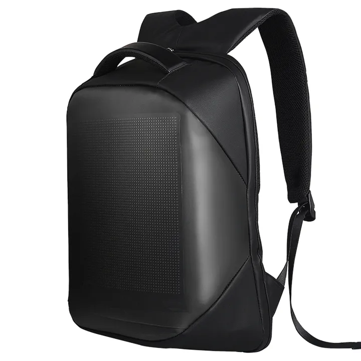 กระเป๋าเป้สะพายหลัง-led-กระเป๋าสะพายไหล่กระเป๋าใส่แล็ปท็อปสำหรับเดินทางจอภาพสีเต็มรูปแบบกันน้ำได้สำหรับ-daypack-outdoor