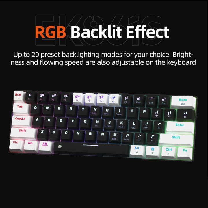 dareu-ek861s-rgb-แป้นพิมพ์แบบมีสาย61คีย์สวิตช์สีแดง-abs-keycaps-n-key-rollover-ด้วยเท้าแม่เหล็ก