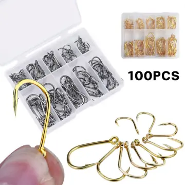 Shop 100pcs/box High Quality Stainless Steel Carp Fishing Bait Sharpened Fish  Hooks with great discounts and prices online - Mar 2024