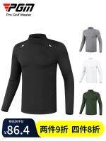 ♘▽ PGM golf clothing mens autumn and winter base shirt long-sleeved T-shirt brushed warm tops golf mens clothing